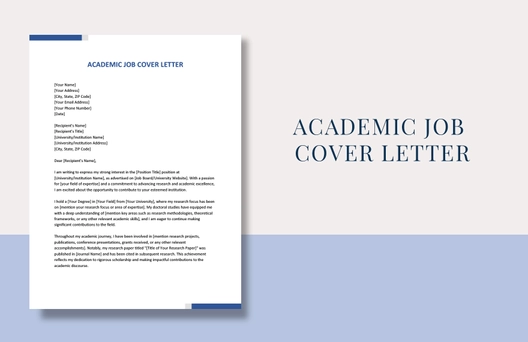 Academic Job Cover Letter