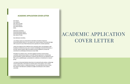 Academic Application Cover Letter