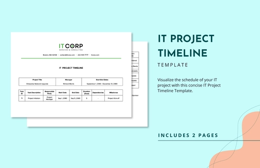 IT Project Timeline Template