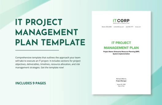 IT Project Management Plan Template