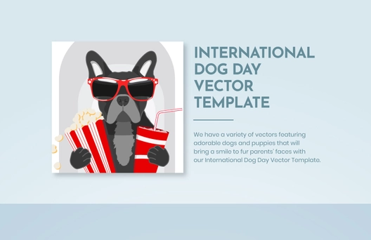 International Dog Day Vector