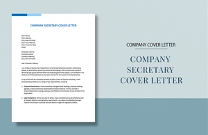 Company Secretary Cover Letter