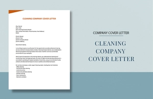Cleaning Company Cover Letter
