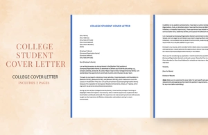 College Student Cover Letter