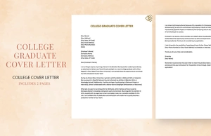College Graduate Cover Letter