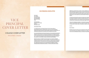 Vice Principal Cover Letter