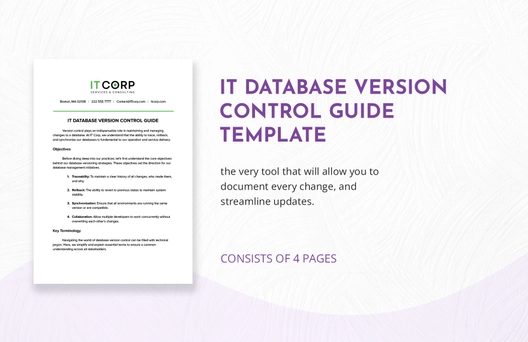 IT Database Version Control Guide Template