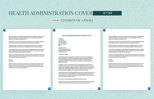 Health Administration Cover Letter