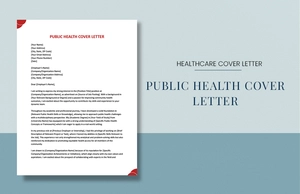 Public Health Cover Letter