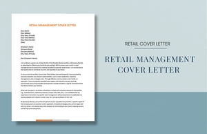 Retail Management Cover Letter