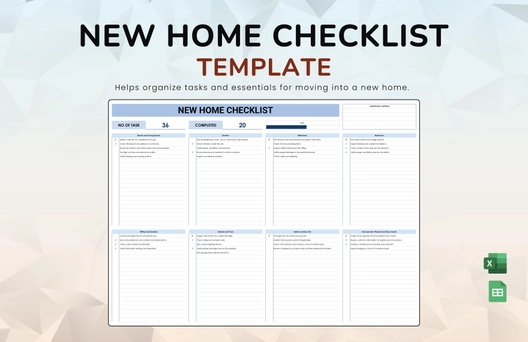 New Home Checklist Template