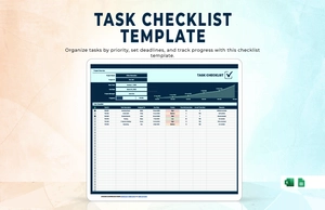 Task Checklist Template Task Checklist Template