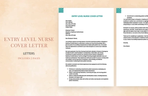 Entry level nurse cover letter