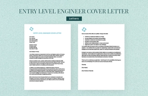 Entry level engineer cover letter