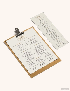 Catering Menu Template