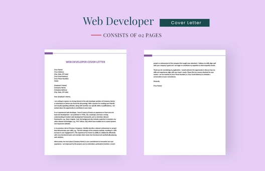 Web Developer Cover Letter