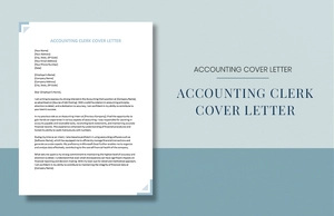Accounting Clerk Cover Letter
