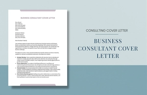 Business Consultant Cover Letter