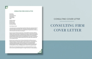 Consulting Firm Cover Letter