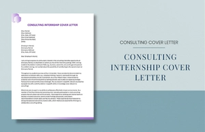 Consulting Internship Cover Letter