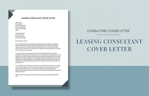 Leasing Consultant Cover Letter