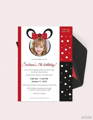 Minnie Mouse Invitation Template