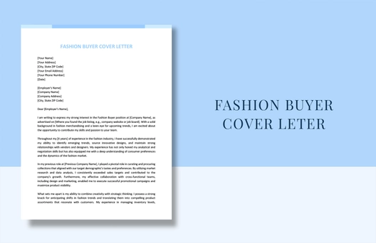 Fashion Buyer Cover Letter