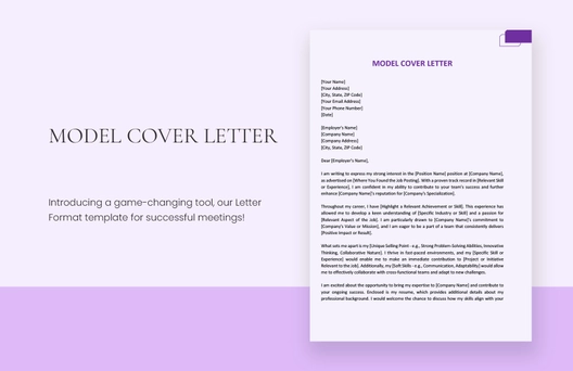 Model Cover Letter