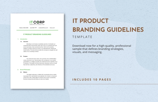 IT Product Branding Guidelines Template