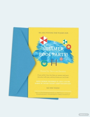 Pool Party Invitation Template
