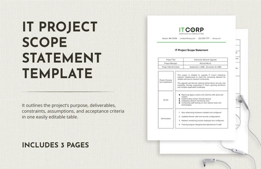 IT Project Scope Statement Template