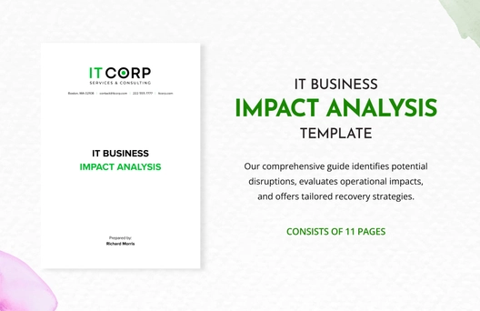 IT Business Impact Analysis Template