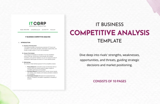 IT Business Competitive Analysis Template