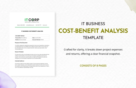 IT Business Cost-Benefit Analysis Template