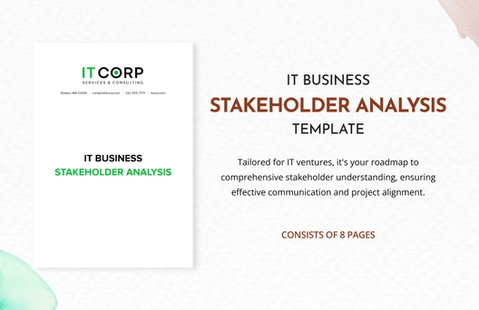 IT Business Stakeholder Analysis Template