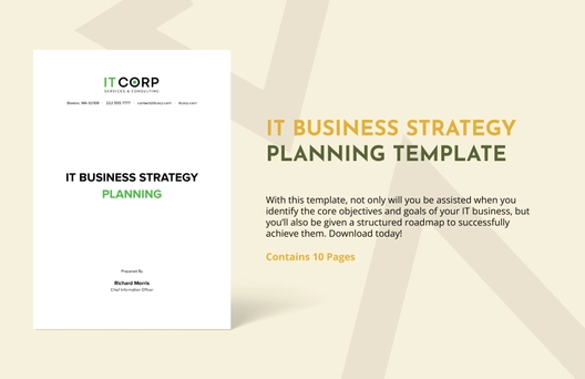 IT Business Strategy Planning Template