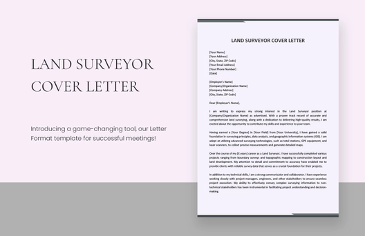 Land Surveyor Cover Letter Land Surveyor Cover Letter