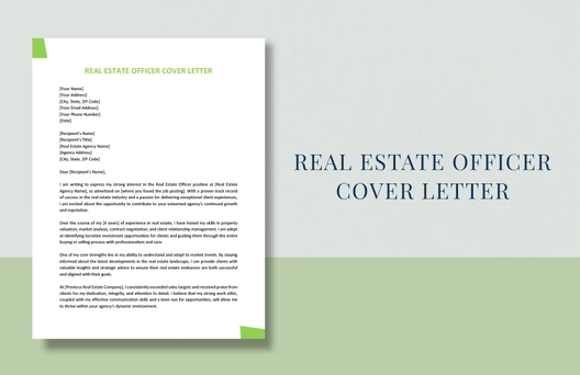 Real Estate Officer Cover Letter