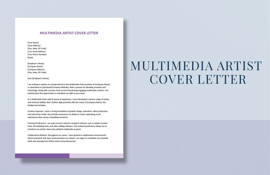 Multimedia Artist Cover Letter