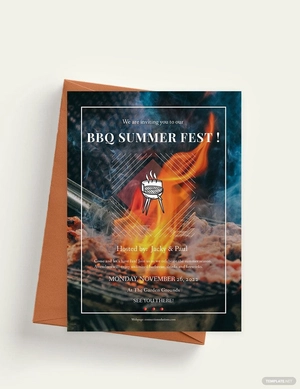 BBQ Summer Party Invitation Template