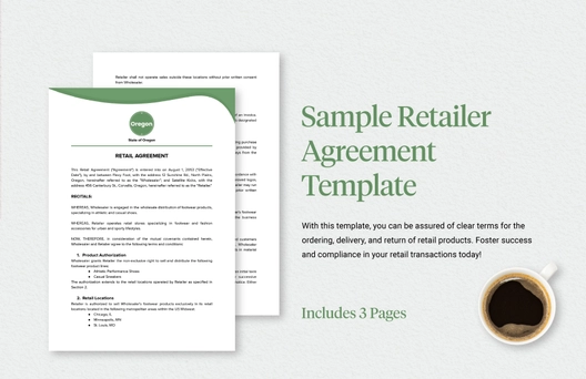 Sample Retailer Agreement Template