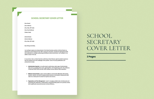 School Secretary Cover Letter