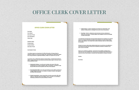 Office Clerk Cover Letter