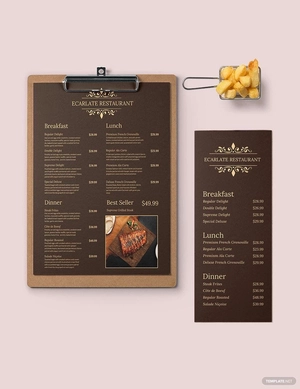 Retro French Menu Template