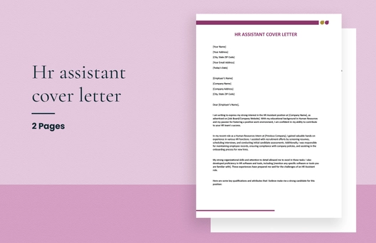 Hr Assistant Cover Letter