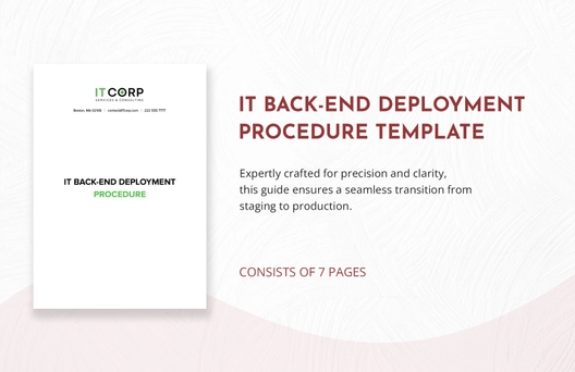 IT Back-End Deployment Procedure Template