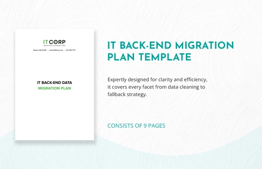 IT Back-End Data Migration Plan Template