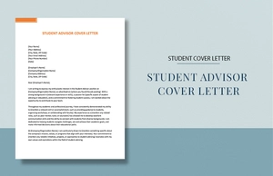 Student Advisor Cover Letter
