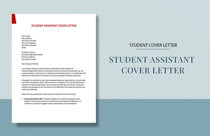 Student Assistant Cover Letter