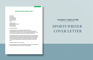 Sports Writer Cover Letter